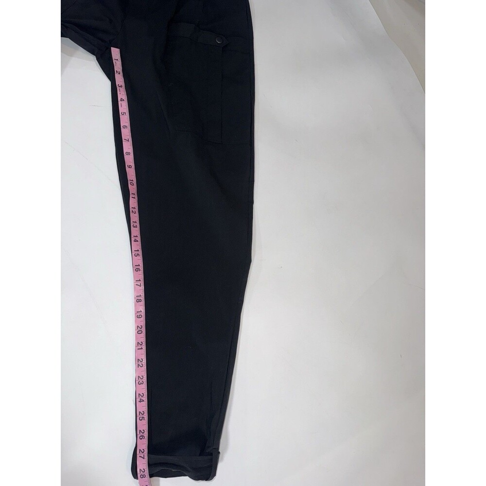 Gentle Herd Black Pocket Taper Cotton Blend Ankle Pants Women Small - Picture 6 of 9